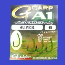Гачок Gamakatsu A1 G-CARP CAMOUGREEN SUPER №6  10шт.